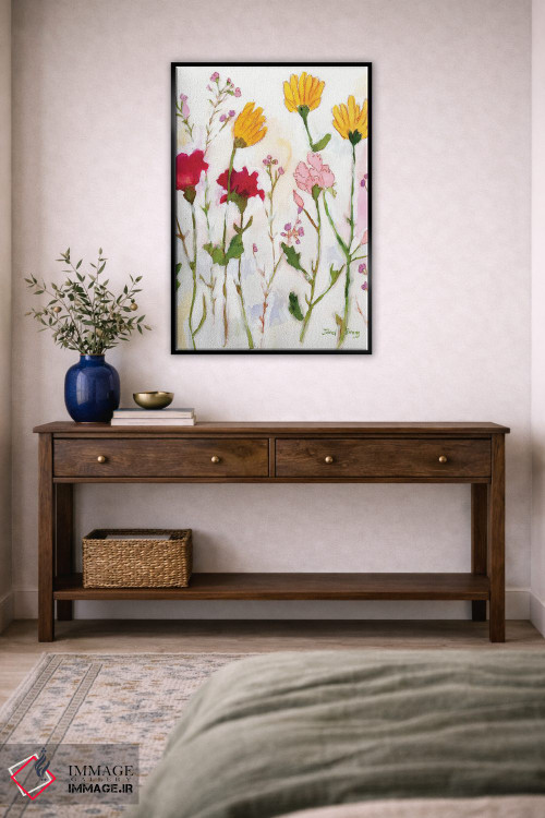 تابلو مینیمال گل ها از شیلی اثر جنل براگ - D4B