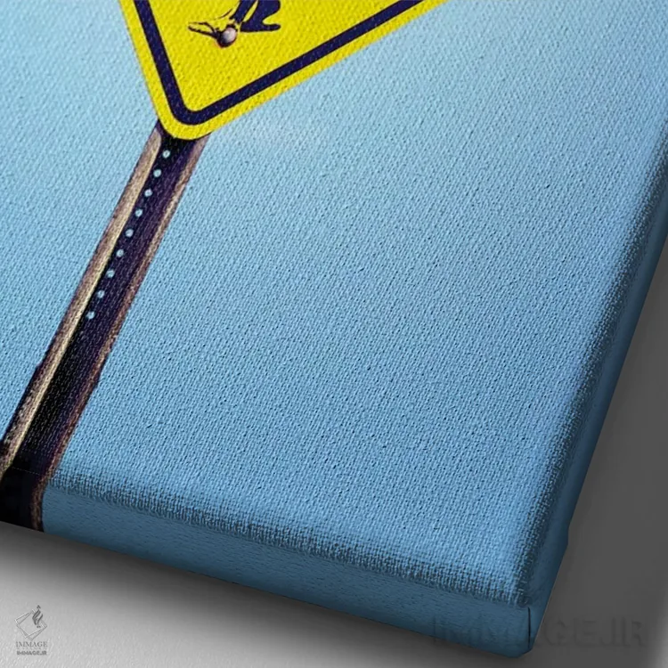 تابلو دکوراتیو دختر موج سوار به موج سواری ادامه بده اثر جوزف اس. جیاکالونه - نمای نزدیک بافت بوم