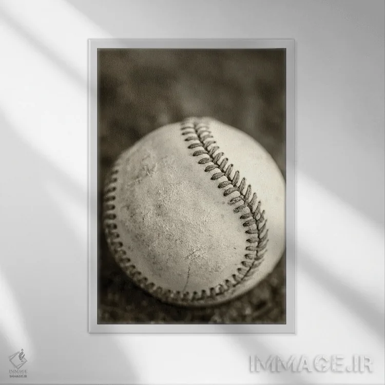 تابلو دکوراتیو مرا به مسابقه بیسبال ببر اثر جوزف اس. جیاکالونه - نمای قابدار سفید