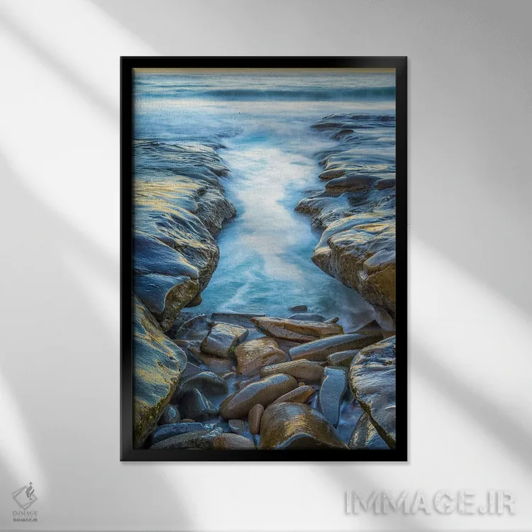 تابلو دکوراتیو کانال به سوی دریا اثر جوزف اس. جیاکالونه - نمای قابدار مشکی