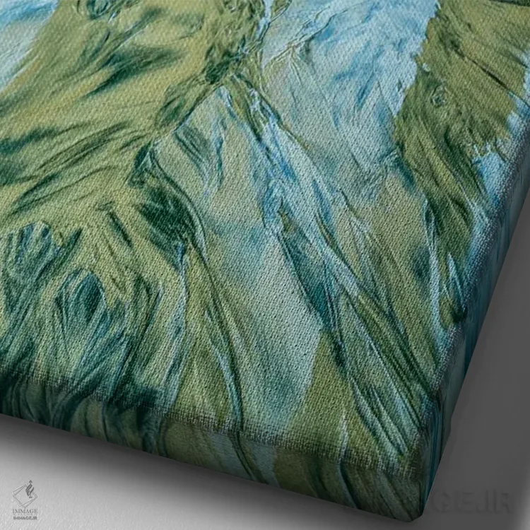 تابلو دکوراتیو اشکال اسکله اسکریپس در شن اثر جوزف اس. جیاکالونه - نمای نزدیک بافت بوم