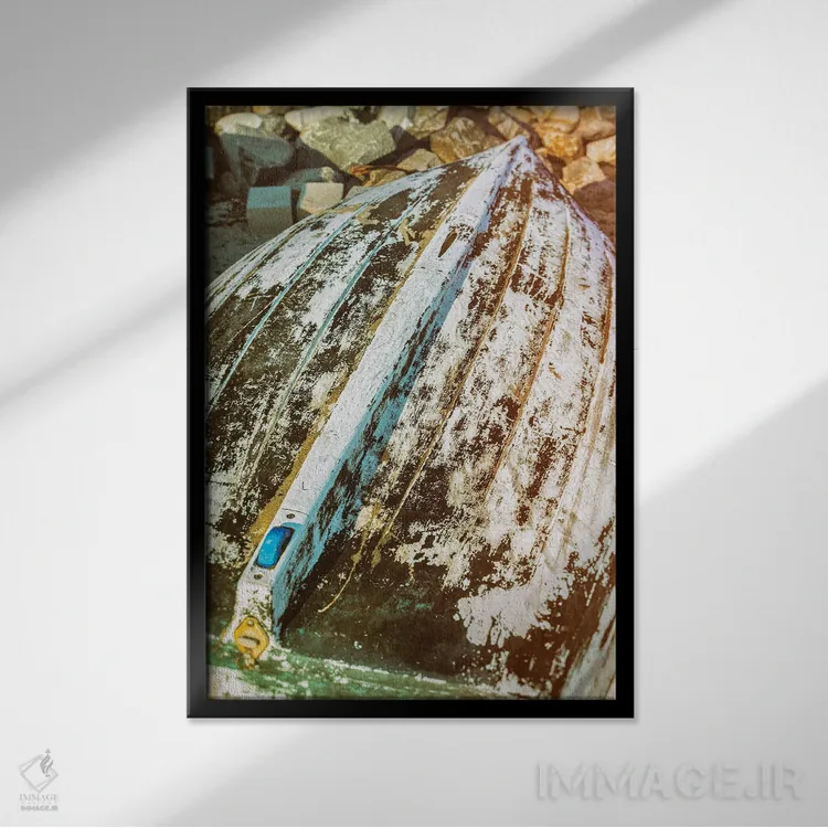 تابلو دکوراتیو فقط یک قایق کوچک قدیمی اثر جوزف اس. جیاکالونه - نمای قابدار مشکی