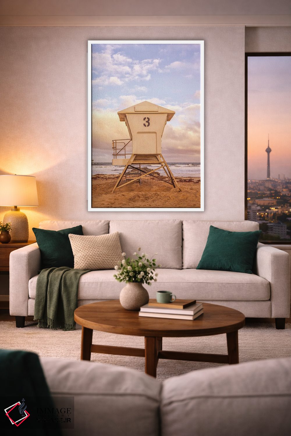 تابلو دکوراتیو سلام صبحگاهی از اوشن بیچ اثر جوزف اس. جیاکالونه - D1W