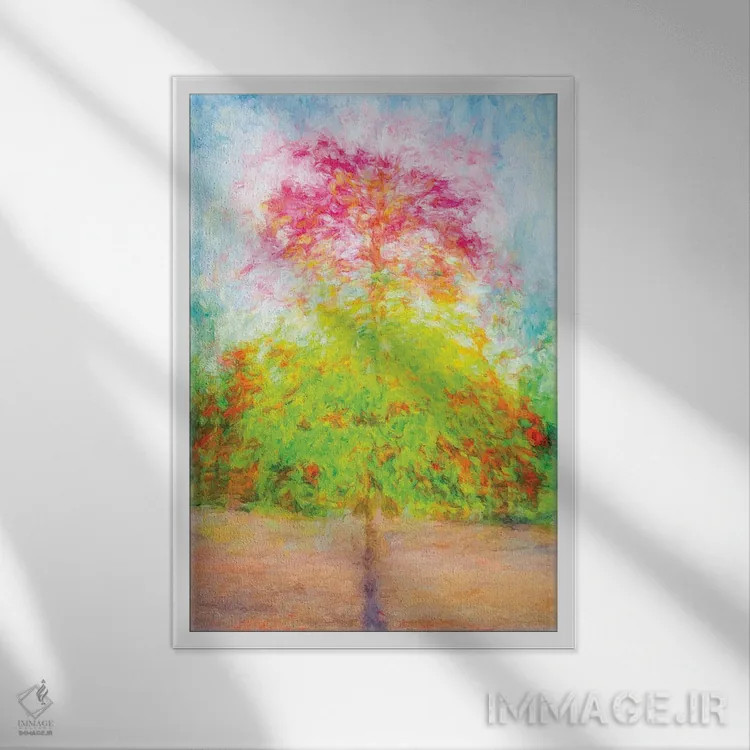 تابلو دکوراتیو دل انگیزترین درخت اثر جوزف اس. جیاکالونه - نمای قابدار سفید