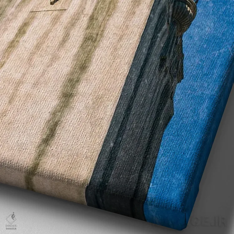 تابلو دکوراتیو برج کالیفرنیا در پارک بالبوآ با بافت هنری اثر جوزف اس. جیاکالونه - نمای نزدیک بافت بوم