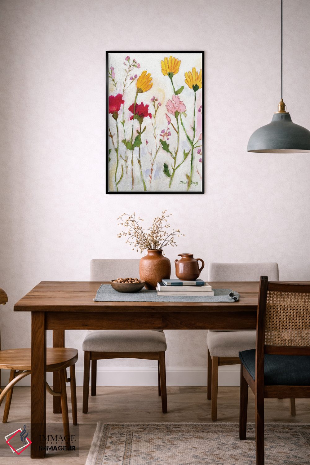 تابلو مینیمال گل ها از شیلی اثر جنل براگ - D6B