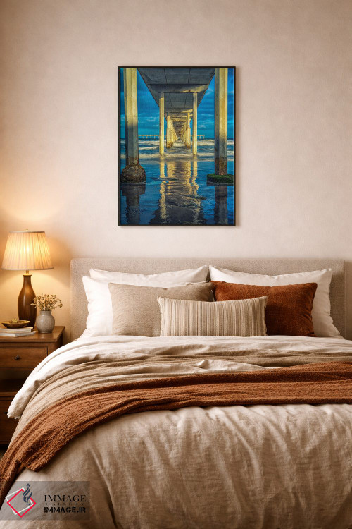 تابلو دکوراتیو اسکله ساحل اقیانوس در قاب اثر جوزف اس. جیاکالونه - D6B