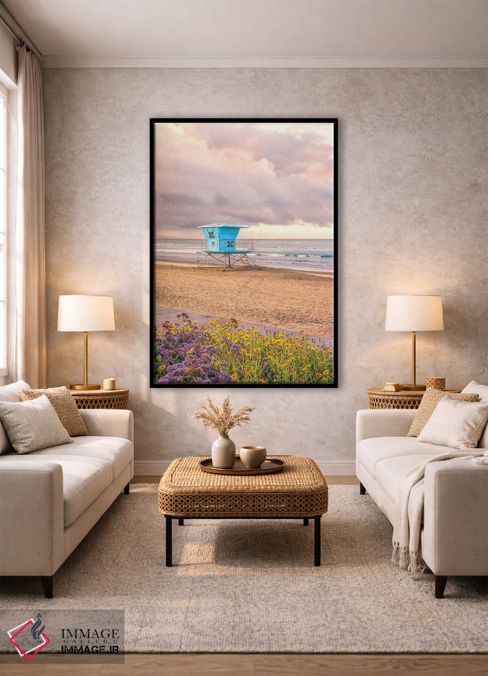 تابلو دکوراتیو گل آرایی ساحل مرکزی کورونادو اثر جوزف اس. جیاکالونه - D1B