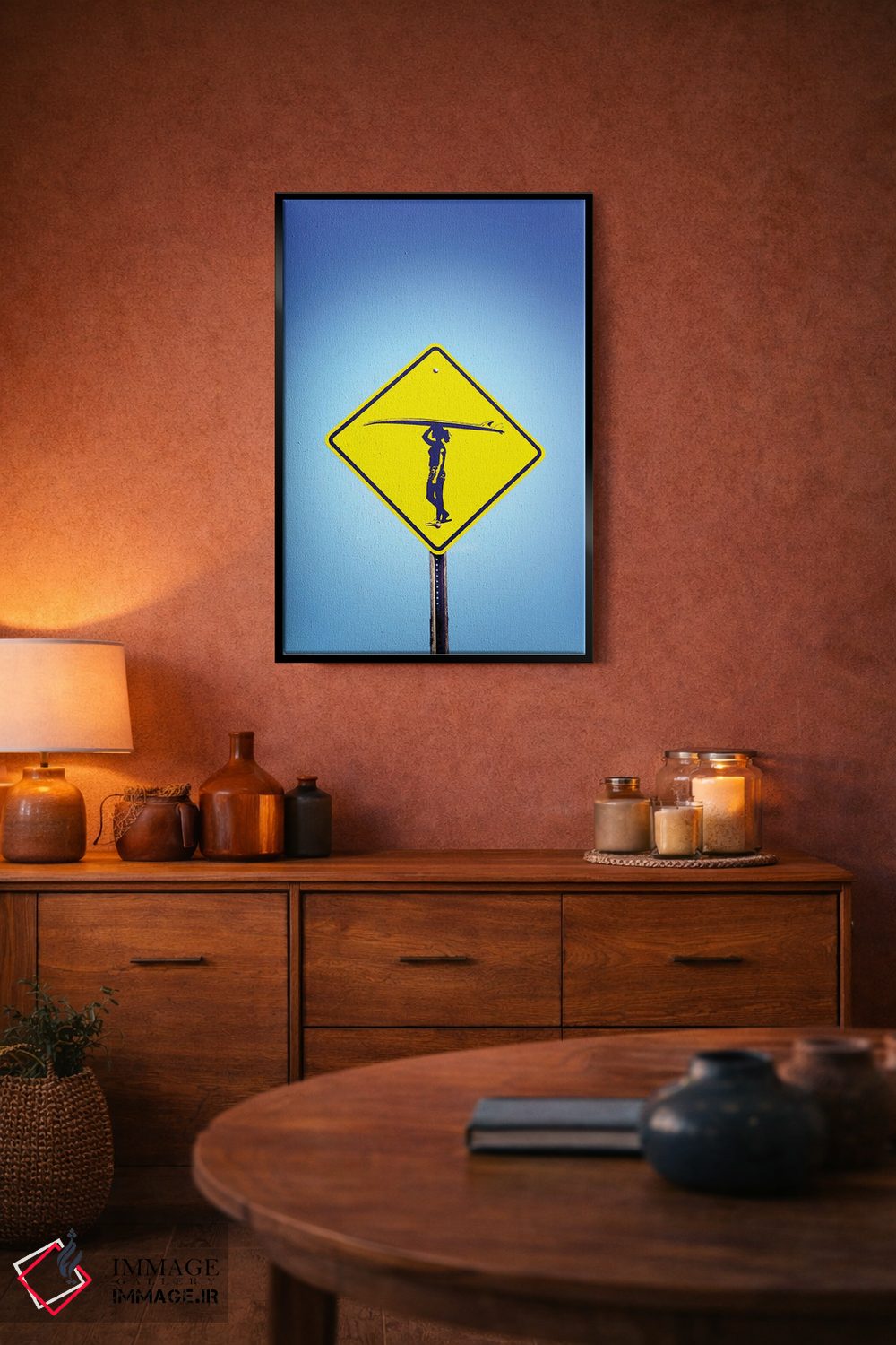 تابلو دکوراتیو دختر موج سوار به موج سواری ادامه بده اثر جوزف اس. جیاکالونه - D4B