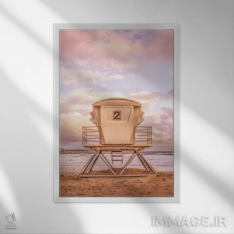 تابلو دکوراتیو سلام صبحگاهی از اوشن بیچ اثر جوزف اس. جیاکالونه - نمای قابدار سفید