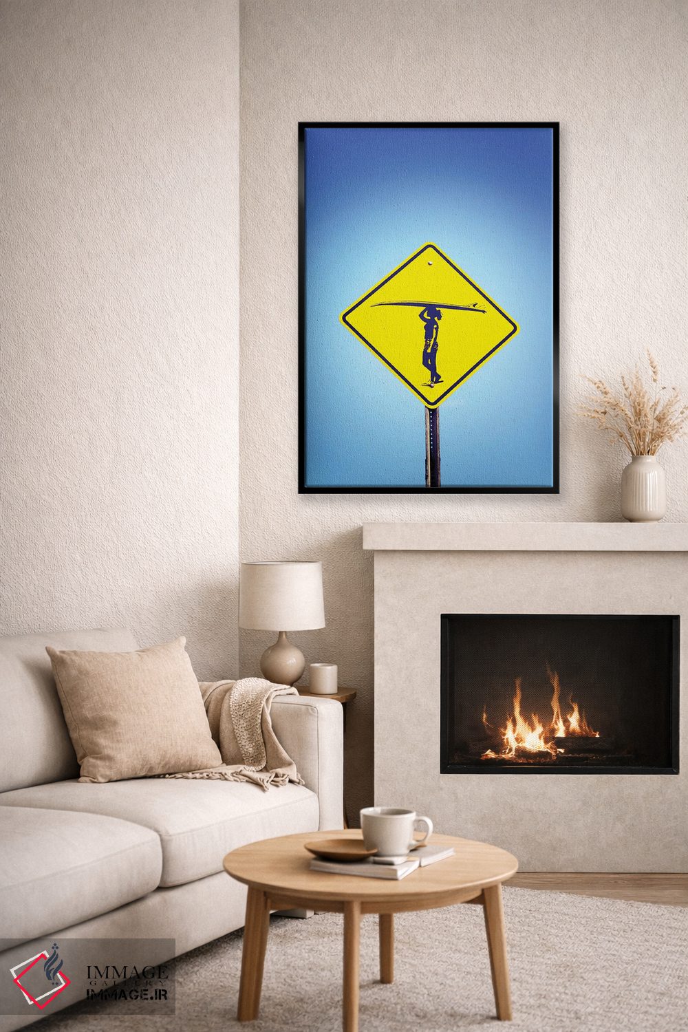 تابلو دکوراتیو دختر موج سوار به موج سواری ادامه بده اثر جوزف اس. جیاکالونه - D6B