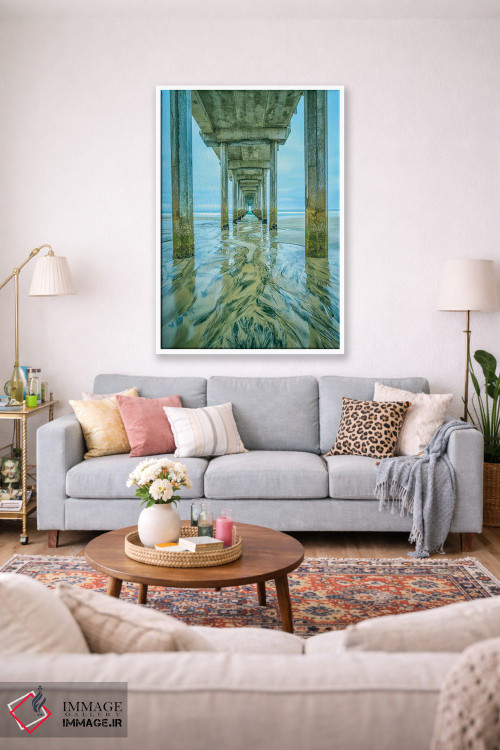 تابلو دکوراتیو اشکال اسکله اسکریپس در شن اثر جوزف اس. جیاکالونه - D1W