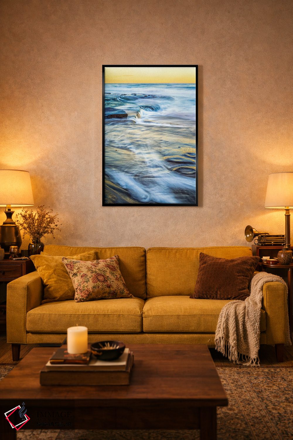 تابلو دکوراتیو صخره مرجانی هنگام طلوع اثر جوزف اس. جیاکالونه - D3B