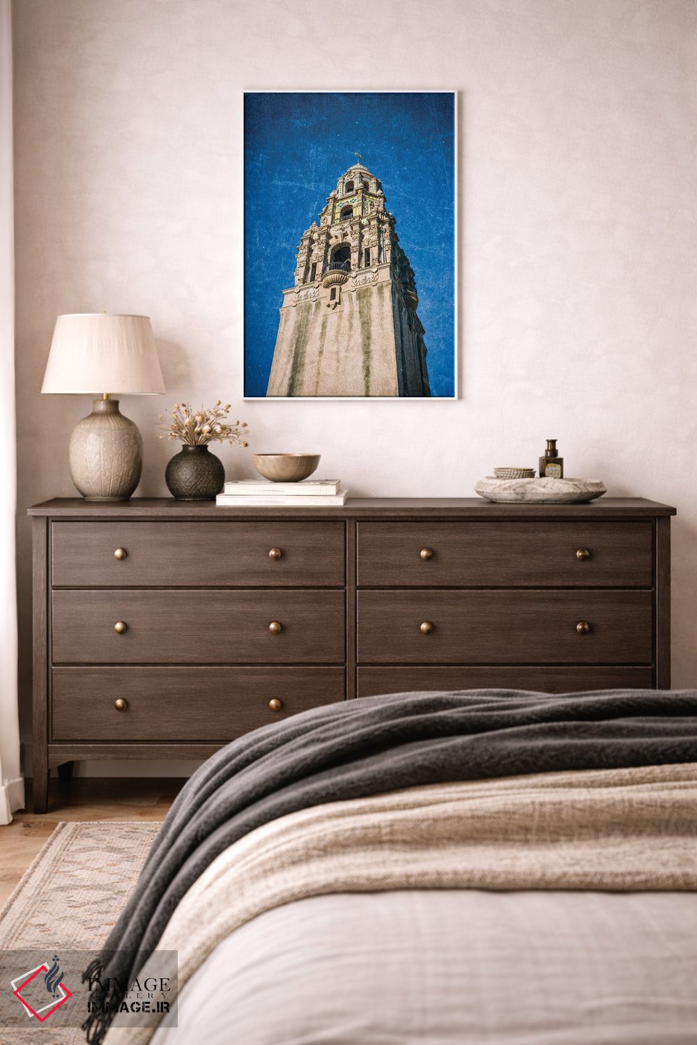 تابلو دکوراتیو برج کالیفرنیا در پارک بالبوآ با بافت هنری اثر جوزف اس. جیاکالونه - D3W