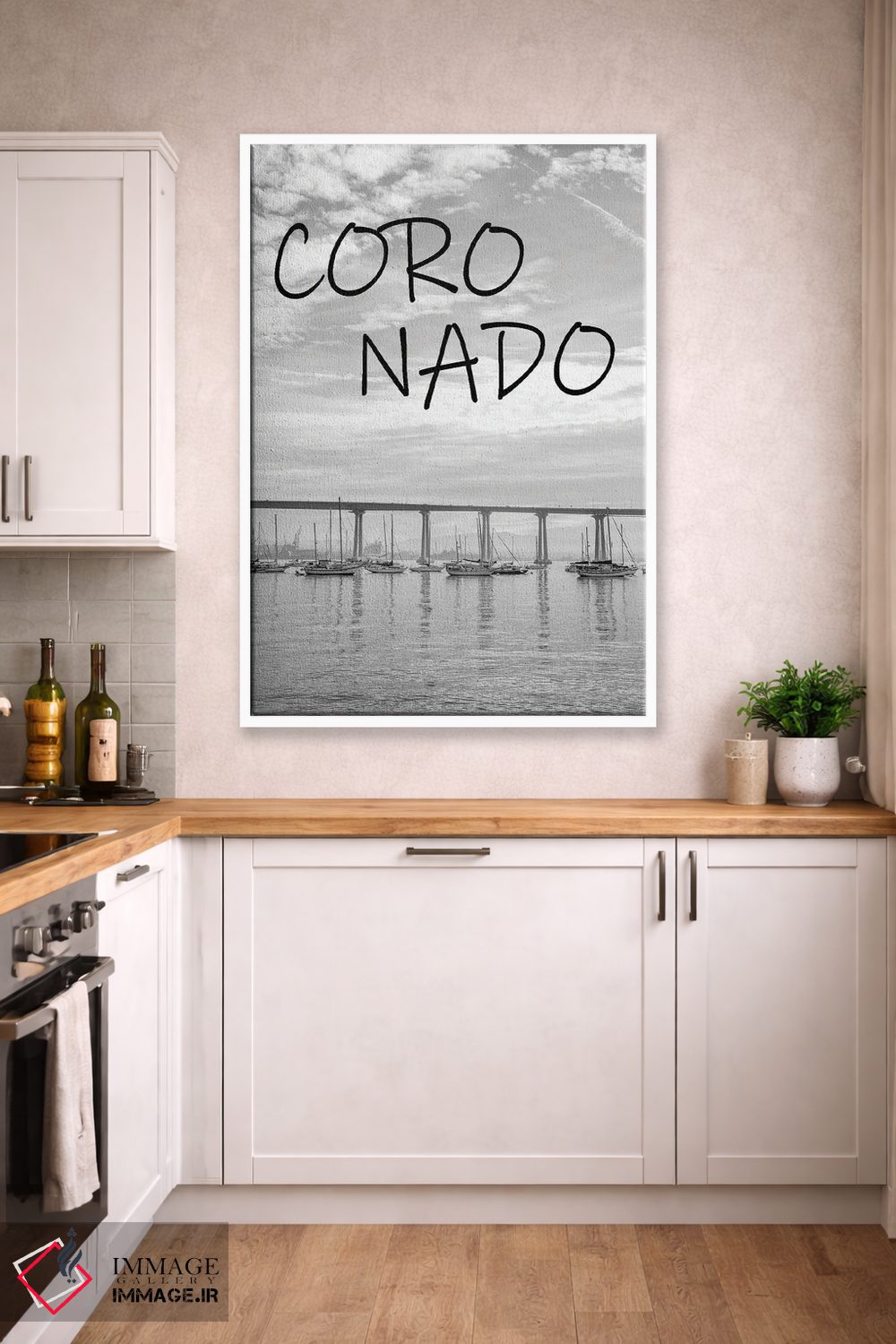 تابلو دکوراتیو Coronado California,سیاه و سفید کلاسیک، کورونادو کال… اثر جوزف اس. جیاکالونه - D3W