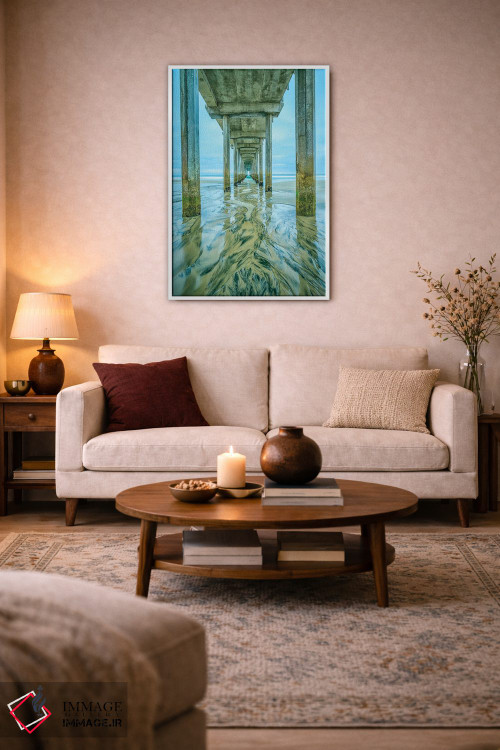 تابلو دکوراتیو اشکال اسکله اسکریپس در شن اثر جوزف اس. جیاکالونه - D2W