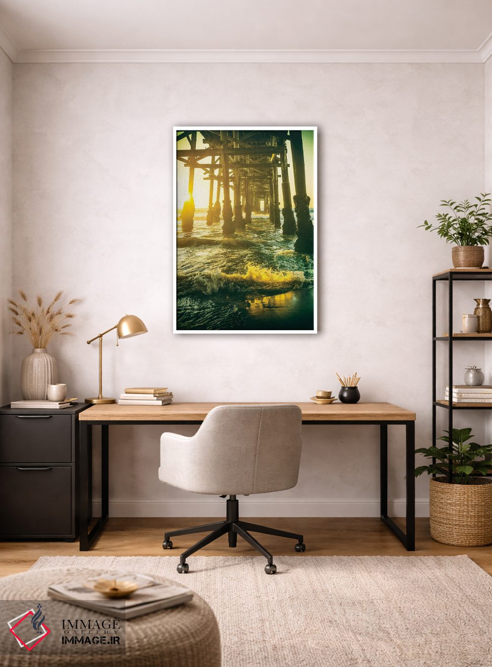 تابلو دکوراتیو موج سواری زیر اسکله اثر جوزف اس. جیاکالونه - D3W