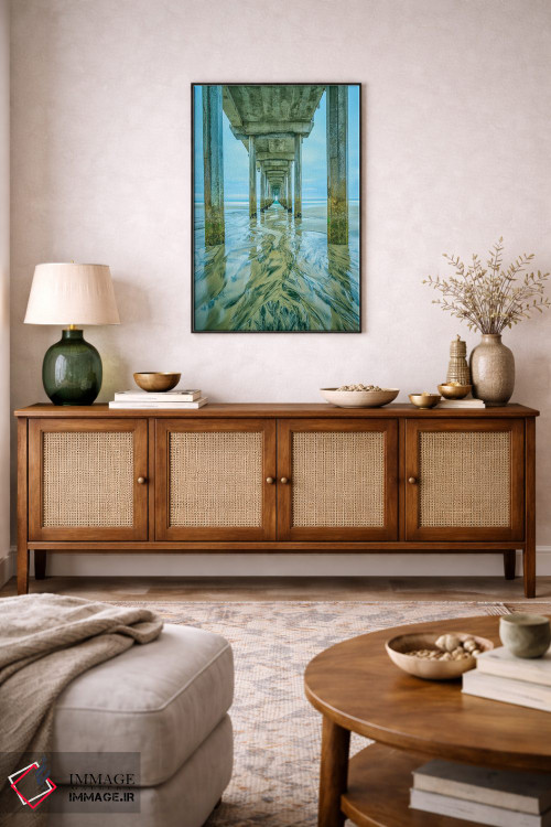 تابلو دکوراتیو اشکال اسکله اسکریپس در شن اثر جوزف اس. جیاکالونه - D4B