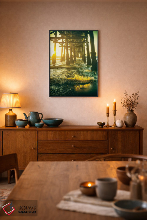 تابلو دکوراتیو موج سواری زیر اسکله اثر جوزف اس. جیاکالونه - D6B