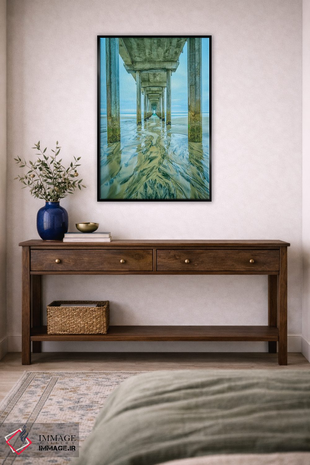 تابلو دکوراتیو اشکال اسکله اسکریپس در شن اثر جوزف اس. جیاکالونه - D5B