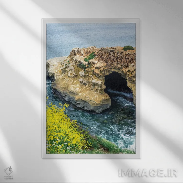 تابلو دکوراتیو زیبایی بهاری کنار غار سانی جیم اثر جوزف اس. جیاکالونه - نمای قابدار سفید