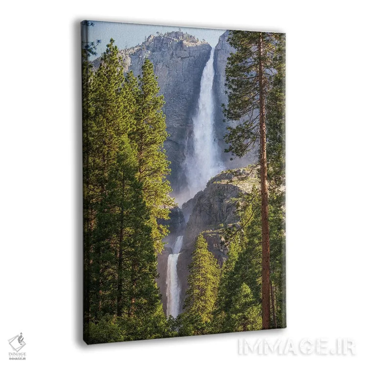 تابلو دکوراتیو آبشارهای بالایی و پایینی یوسمیتی اثر جوزف اس. جیاکالونه - نمای پرسپکتیو محصول
