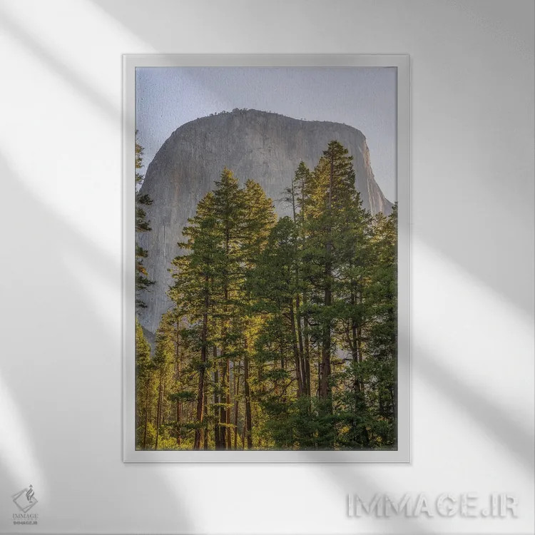 تابلو دکوراتیو زیر صخره ال کاپیتان اثر جوزف اس. جیاکالونه - نمای قابدار سفید