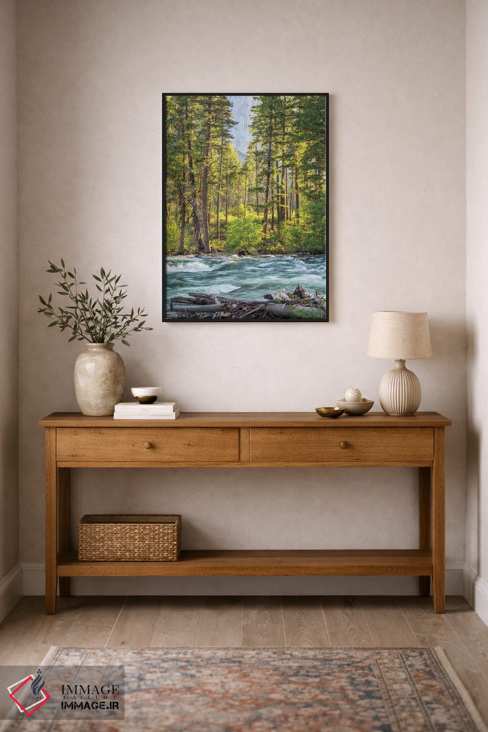 تابلو دکوراتیو زیبایی کنار رودخانه مرسد اثر جوزف اس. جیاکالونه - D2B