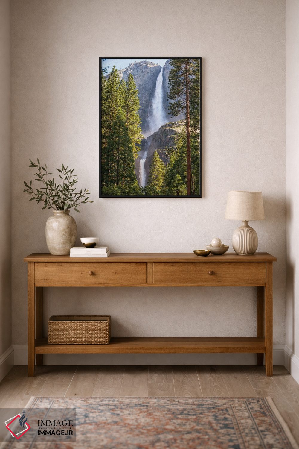 تابلو دکوراتیو آبشارهای بالایی و پایینی یوسمیتی اثر جوزف اس. جیاکالونه - D2B