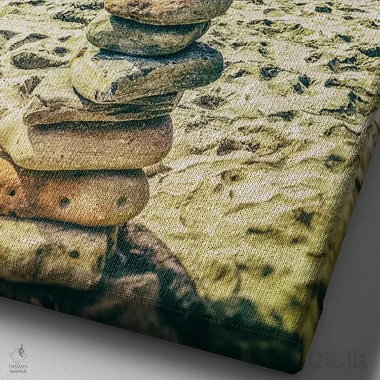 تابلو دکوراتیو چیده شده اثر جوزف اس. جیاکالونه - نمای نزدیک بافت بوم