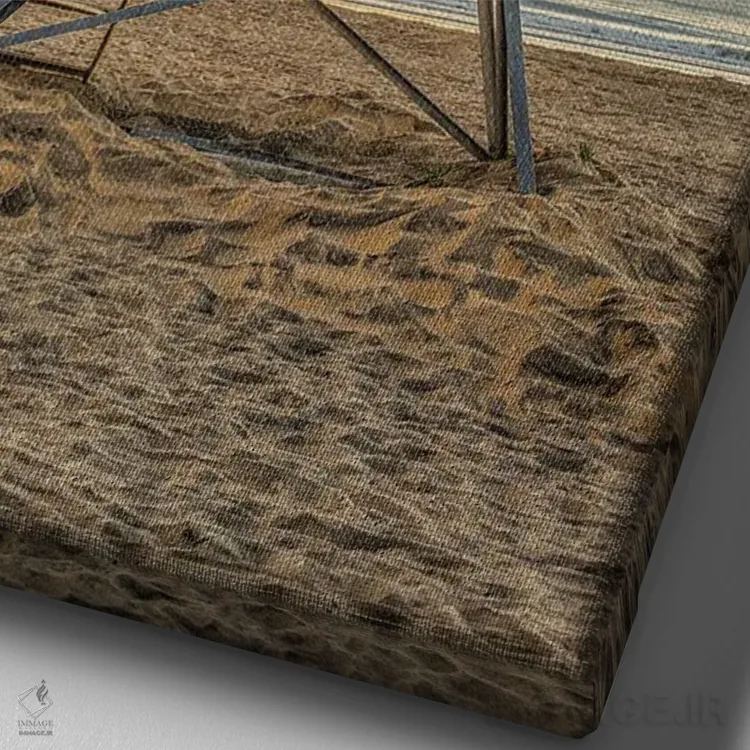 تابلو دکوراتیو ۵C در ساحل مرکزی کروناادو اثر جوزف اس. جیاکالونه - نمای نزدیک بافت بوم