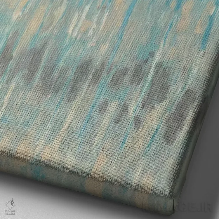 تابلو انتزاعی انتزاع خط ساحلی I اثر جنیفر گلدبرگر - نمای نزدیک بافت بوم