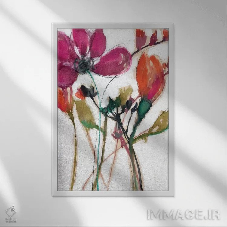 تابلو دکوراتیو چیدمان زنده II اثر جنیفر گلدبرگر - نمای قابدار سفید