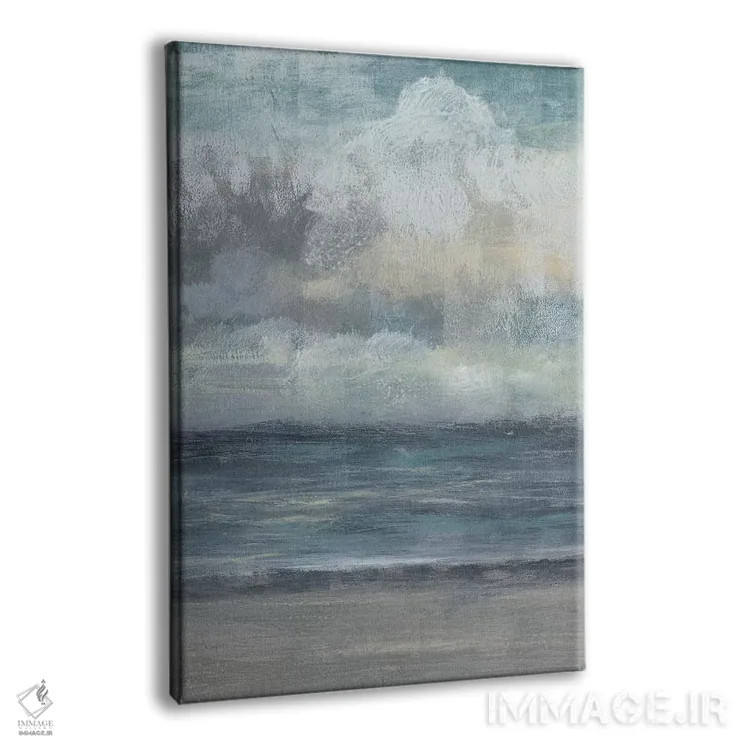 تابلو انتزاعی طلوع در ساحل II اثر جنیفر گلدبرگر - نمای پرسپکتیو محصول