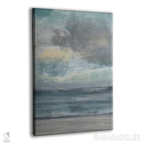 تابلو انتزاعی طلوع در ساحل I اثر جنیفر گلدبرگر - نمای پرسپکتیو محصول