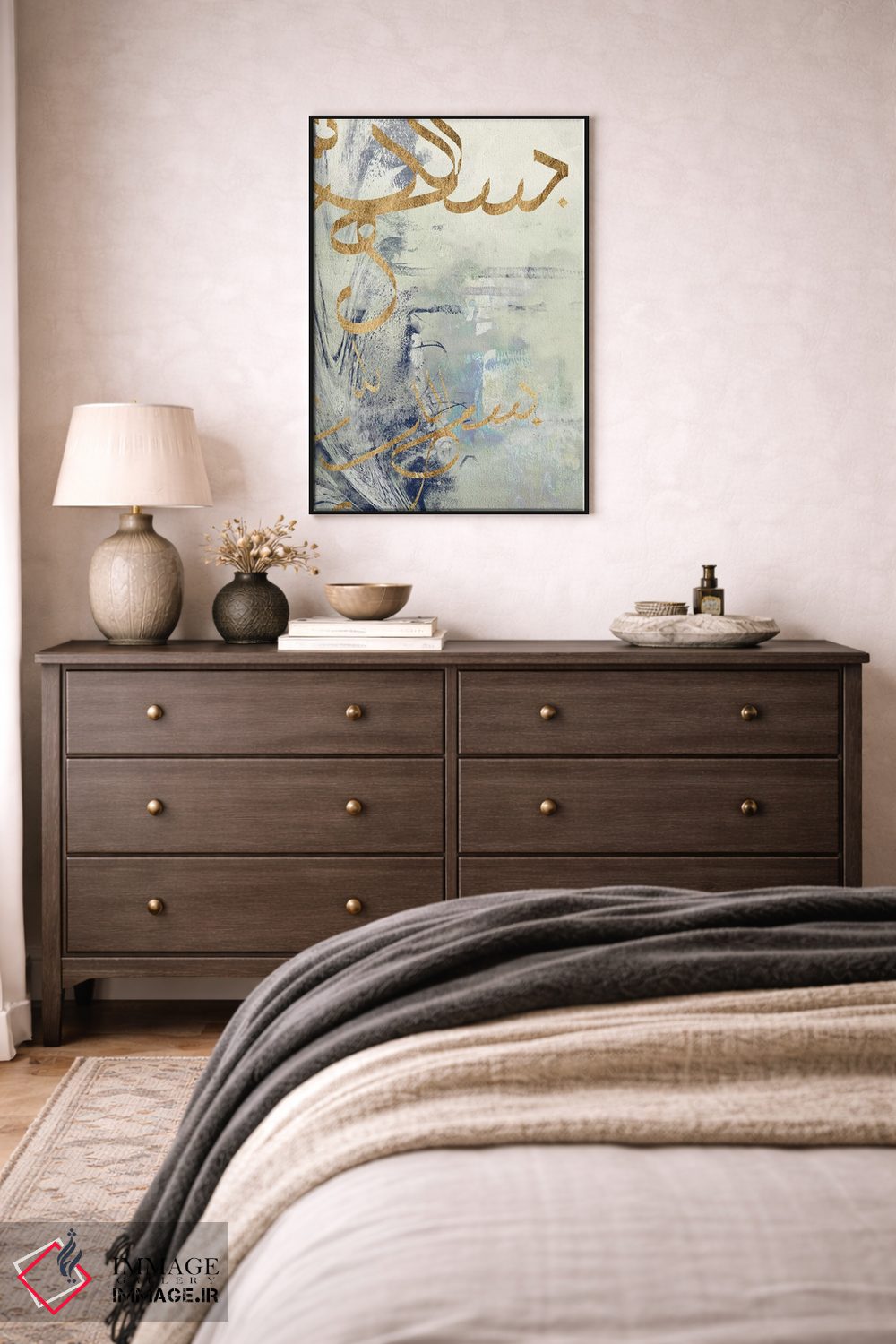 تابلو انتزاعی نقش موم عربی III اثر جنیفر گلدبرگر - D4B