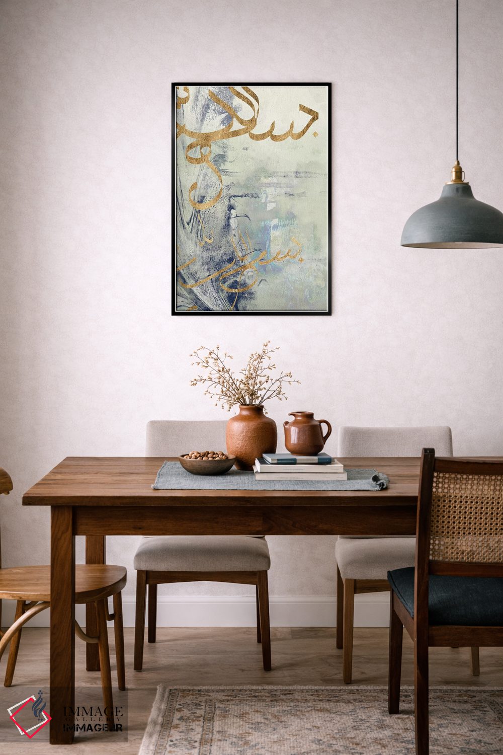 تابلو انتزاعی نقش موم عربی III اثر جنیفر گلدبرگر - D6B