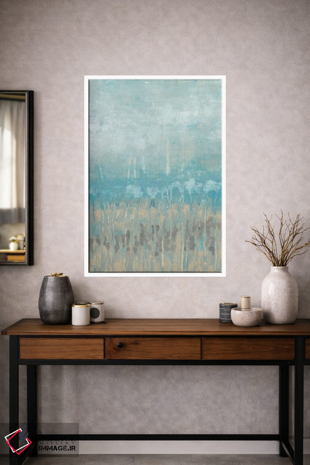 تابلو انتزاعی انتزاع خط ساحلی II اثر جنیفر گلدبرگر - D1W