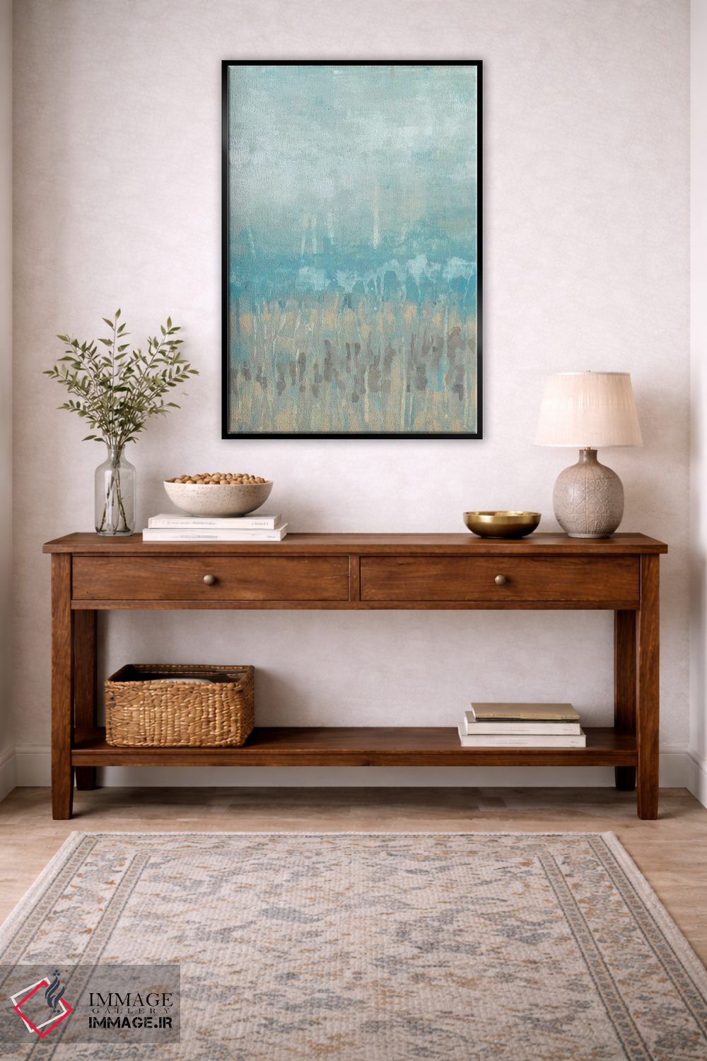 تابلو انتزاعی انتزاع خط ساحلی II اثر جنیفر گلدبرگر - D5B