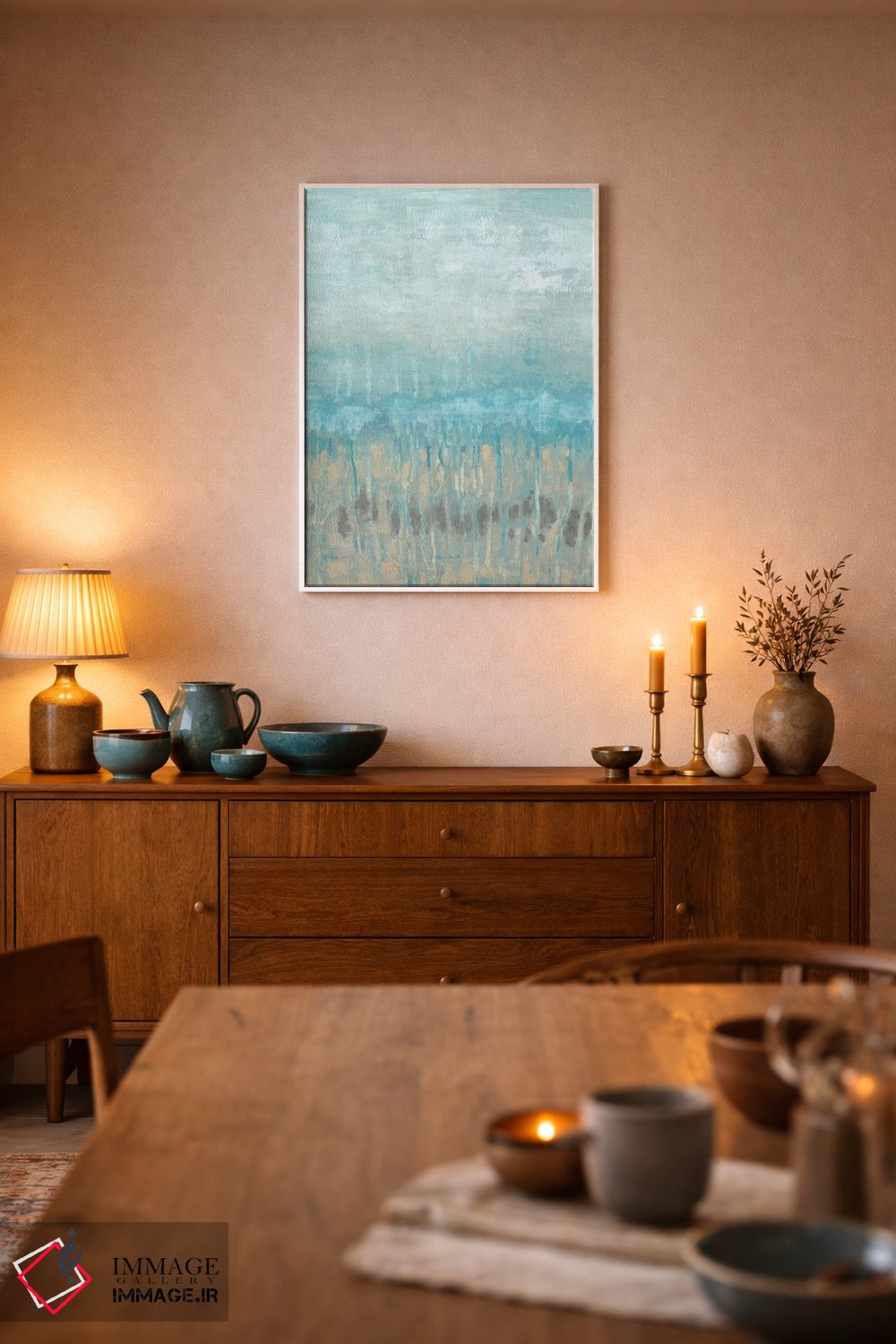 تابلو انتزاعی انتزاع خط ساحلی I اثر جنیفر گلدبرگر - D5W