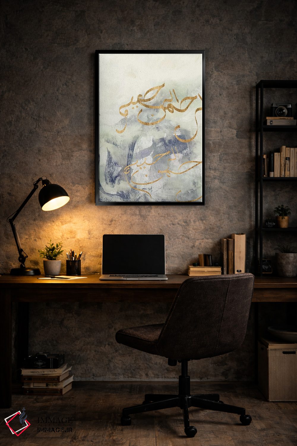 تابلو انتزاعی نقش موم عربی IV اثر جنیفر گلدبرگر - D6B