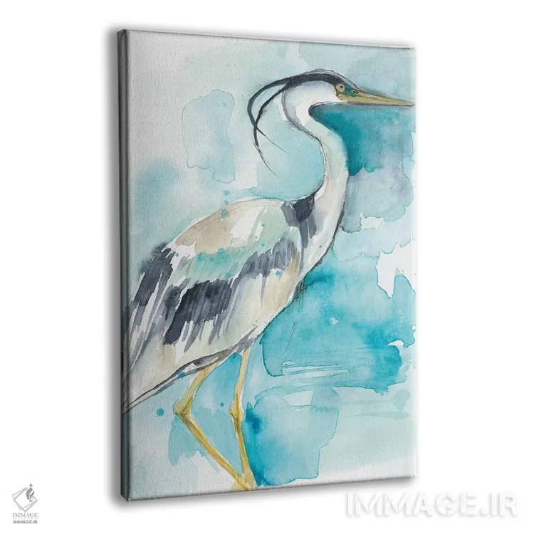 تابلو دکوراتیو پاشش حواصیل I اثر جنیفر گلدبرگر - نمای پرسپکتیو محصول