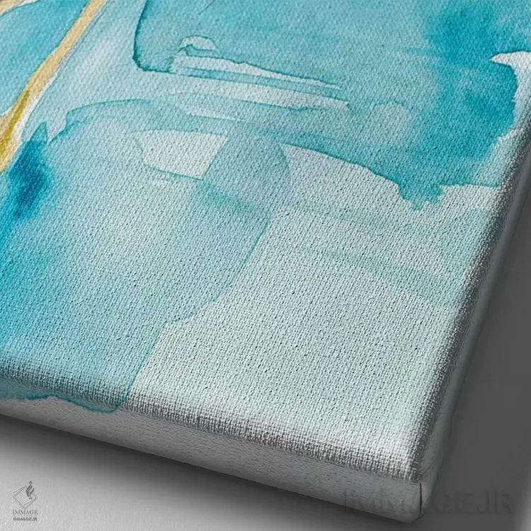 تابلو دکوراتیو پاشش حواصیل I اثر جنیفر گلدبرگر - نمای نزدیک بافت بوم