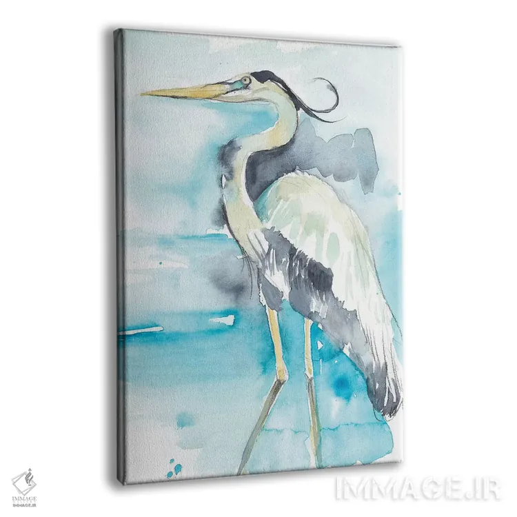 تابلو دکوراتیو پاشش حواصیل II اثر جنیفر گلدبرگر - نمای پرسپکتیو محصول