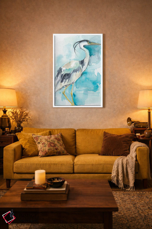 تابلو دکوراتیو پاشش حواصیل I اثر جنیفر گلدبرگر - D1W