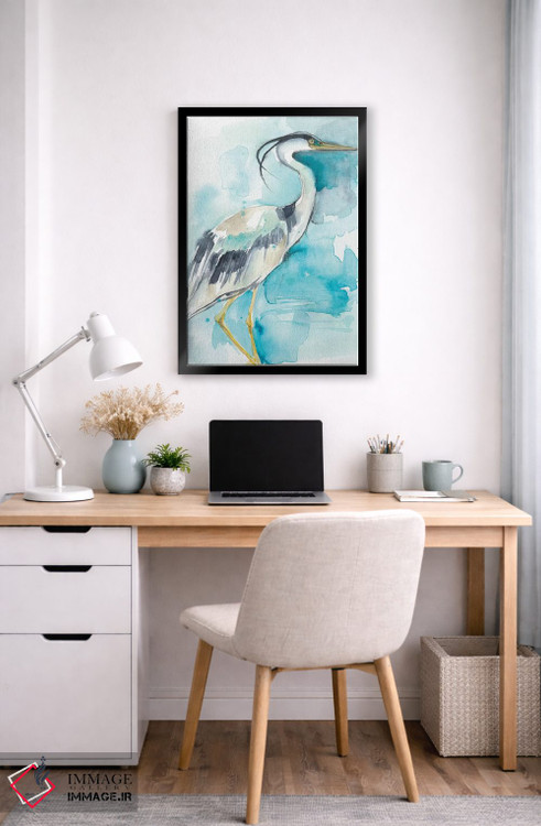 تابلو دکوراتیو پاشش حواصیل I اثر جنیفر گلدبرگر - D6B