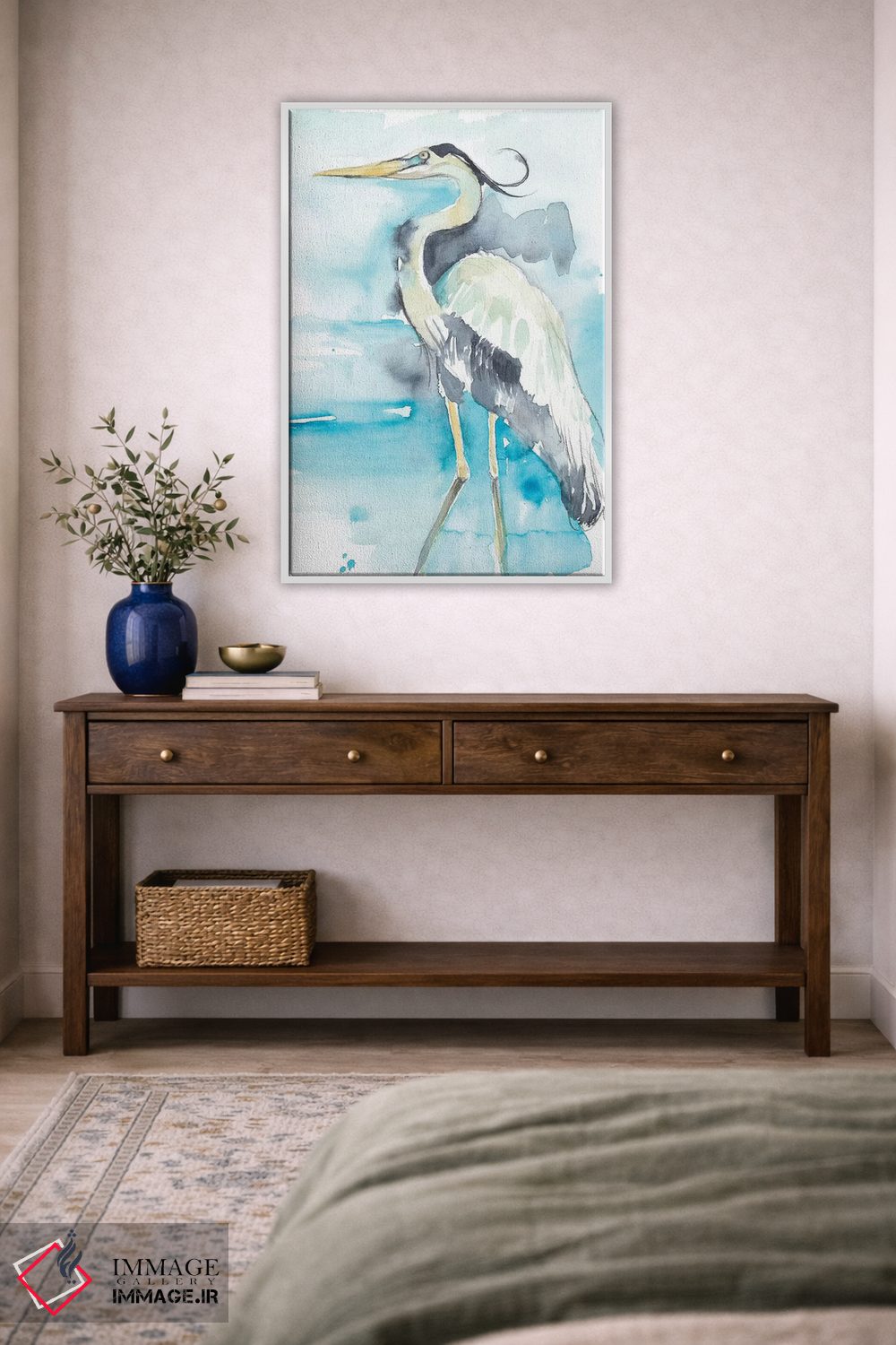 تابلو دکوراتیو پاشش حواصیل II اثر جنیفر گلدبرگر - D3W