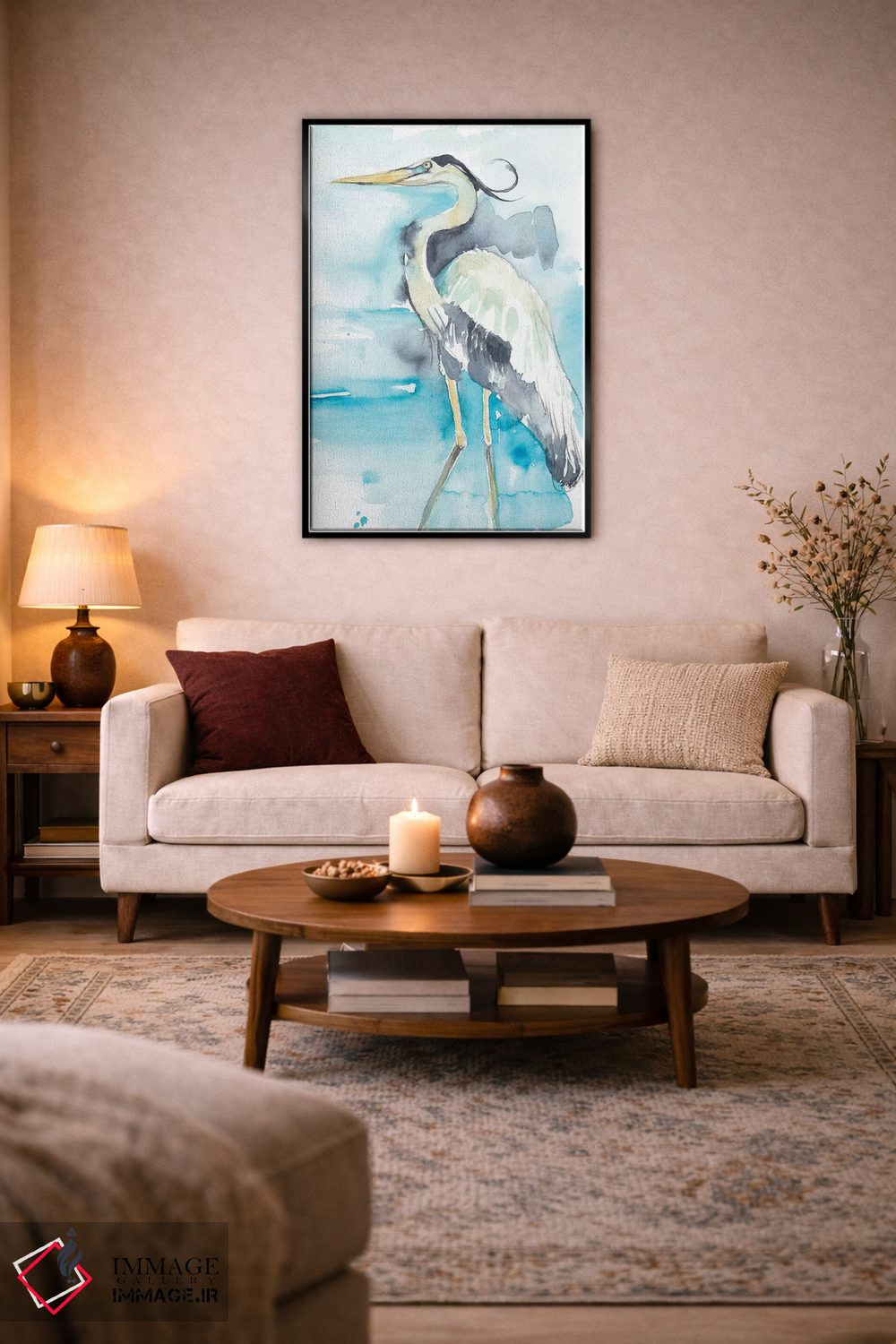 تابلو دکوراتیو پاشش حواصیل II اثر جنیفر گلدبرگر - D5B