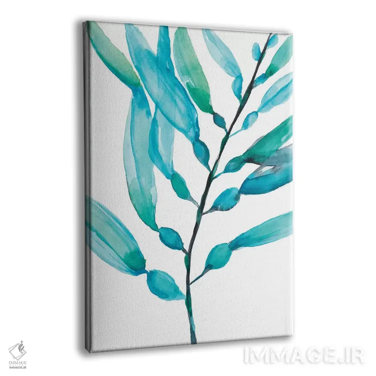 تابلو مینیمال جلبک آبرنگی I اثر جنیفر گلدبرگر - نمای پرسپکتیو محصول