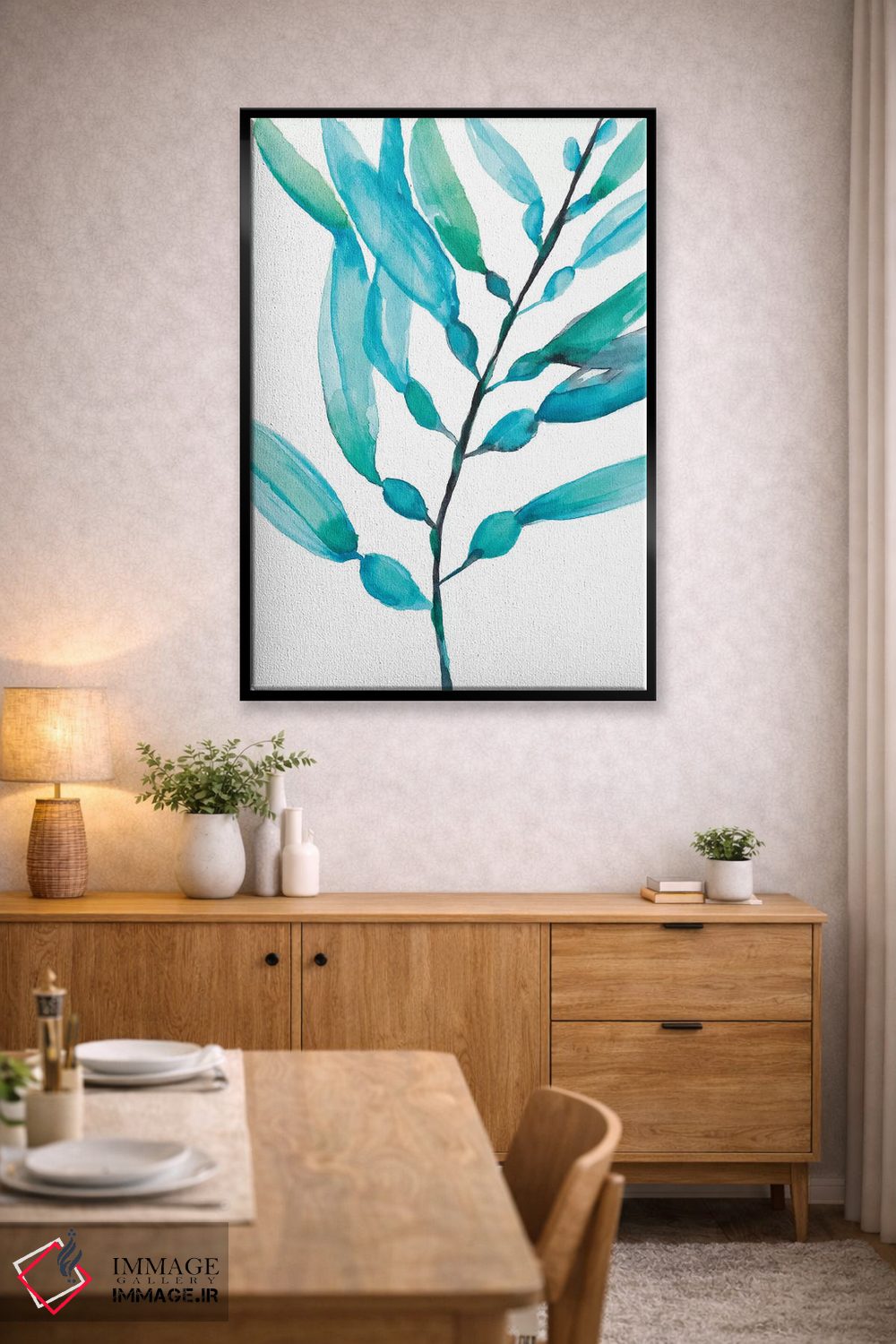 تابلو مینیمال جلبک آبرنگی I اثر جنیفر گلدبرگر - D4B